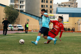 دیدار بعثت کرمانشاه و مس شهر بابک در لیگ دسته اول فوتبال