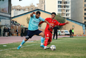 دیدار بعثت کرمانشاه و مس شهر بابک در لیگ دسته اول فوتبال