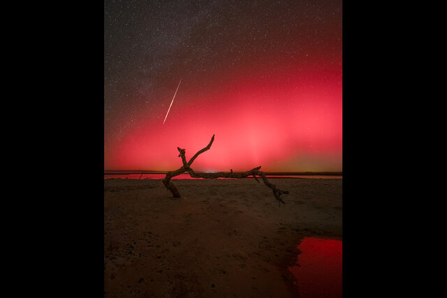 عکس روز ناسا از شفق قطبی بر فراز فلوریدا