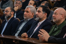 محمد باقر قالیباف،‌ رئیس مجلس، مسعود معینی‌پور، رئیس کتابخانه، موزه و مرکز اسناد مجلس و محسن اسماعیلی، معاون پارلمانی رئيس جمهور در مراسم گرامیداشت روز «کتاب، کتابخوانی و کتابدار»