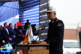 سخنرانی حسن مومنی جانشین رئیس پلیس راهور فراجا در آیین بهره برداری از قرارگاه پلیس راه فرماندهی انتظامی استان کرمانشاه