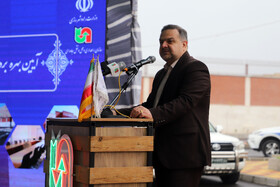 سخنرانی منصور فخاران معاون توسعه فناوری و هوشمندسازی سازمان راهداری و حمل و نقل جاده ای در آیین بهره برداری از قرارگاه پلیس راه فرماندهی انتظامی استان کرمانشاه