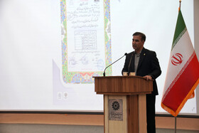 سخنرانی محمد حسن‌زاده رئیس دانشگاه محقق اردبیلی اردبیل در مراسم اهدای اسناد نهضت سوادآموزی به موزه تاریخ علوم اردبیل