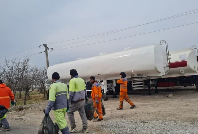 محورهای ورودی اردبیل پاکسازی شد