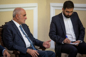 دیدار «علی حسن خلیل» معاون سیاسی رئیس مجلس لبنان با محمد باقر قالیباف