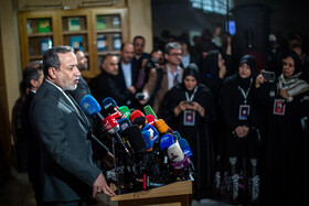 «سیدعباس عراقچی» وزیر امور خارجه ایران در جمع خبرنگاران در حاشیه کنفرانس بین‌المللی «حقوق بین‌الملل تحت تهاجم، تجاوز و دفاع»