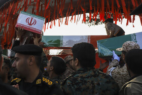 مراسم استقبال از پیکر ۹ شهید گمنام در کرمان