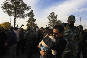 مراسم استقبال از پیکر ۹ شهید گمنام در کرمان