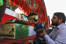 مراسم استقبال از پیکر ۹ شهید گمنام در کرمان