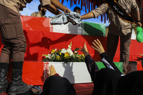 مراسم استقبال از پیکر ۹ شهید گمنام در کرمان