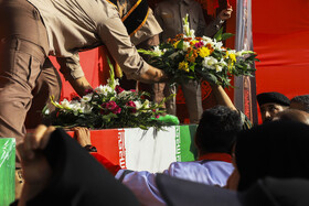 مراسم استقبال از پیکر ۹ شهید گمنام در کرمان