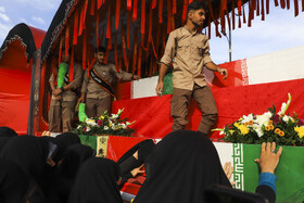 مراسم استقبال از پیکر ۹ شهید گمنام در کرمان