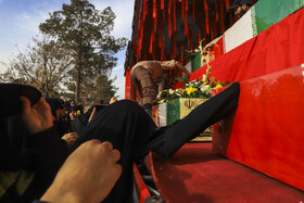 مراسم استقبال از پیکر ۹ شهید گمنام در کرمان