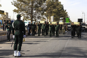 مراسم استقبال از پیکر ۹ شهید گمنام در کرمان