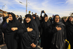 مراسم استقبال از پیکر ۹ شهید گمنام در کرمان