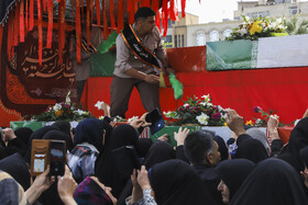 مراسم استقبال از پیکر ۹ شهید گمنام در کرمان