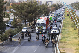 مراسم استقبال از پیکر ۹ شهید گمنام در کرمان