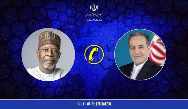 رایزنی تلفنی وزیران امور خارجه ایران و نیجر گفتوگوی تلفنی عراقچی با وزیر خارجه نیجر