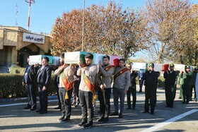 آیین استقبال از پیکرهای مطهر شهدای گمنام - همدان