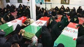 آیین استقبال از پیکرهای مطهر شهدای گمنام - همدان