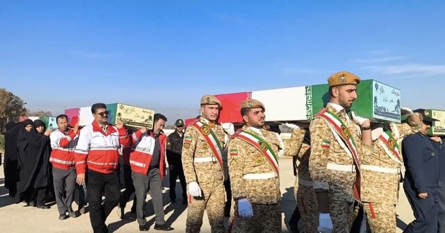 ورود ۸ شهید گمنام دوران دفاع مقدس به همدان