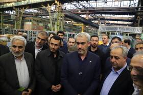 بازدید سید علی مدنی زاده، وزیر امور اقتصاد از مجتمع ماشین‌سازی تبریز
