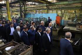 بازدید سید علی مدنی زاده، وزیر امور اقتصاد از مجتمع ماشین‌سازی تبریز