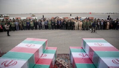 ورود پیکر ۴ شهید گمنام به سیستان و بلوچستان