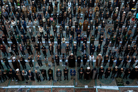 نماز طلب باران در مسجد مقدس جمکران