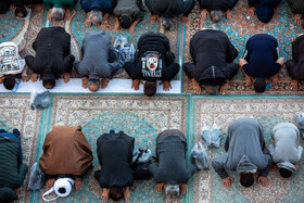 نماز طلب باران در مسجد مقدس جمکران