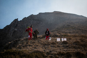 عملیات مهار آتش‌سوزی مناطق کوهستانی روستاهای دلیر و الیت