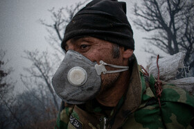 عملیات مهار آتش‌سوزی مناطق کوهستانی روستاهای دلیر و الیت