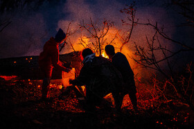 عملیات مهار آتش‌سوزی مناطق کوهستانی روستاهای دلیر و الیت