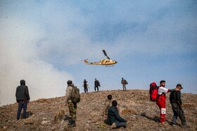 عملیات مهار آتش‌سوزی مناطق کوهستانی روستاهای دلیر و الیت