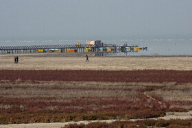 پسروی آب در ساحل بندرگز خلیج گرگان