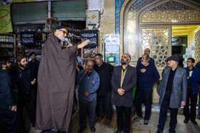 چهارپایه خوانی ایام فاطمیه در بازار قم