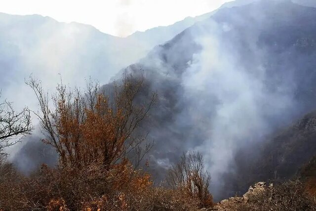 ۸ بالگرد و هواپیماهای ایلوشن مشغول اطفای حریق الیت هستند