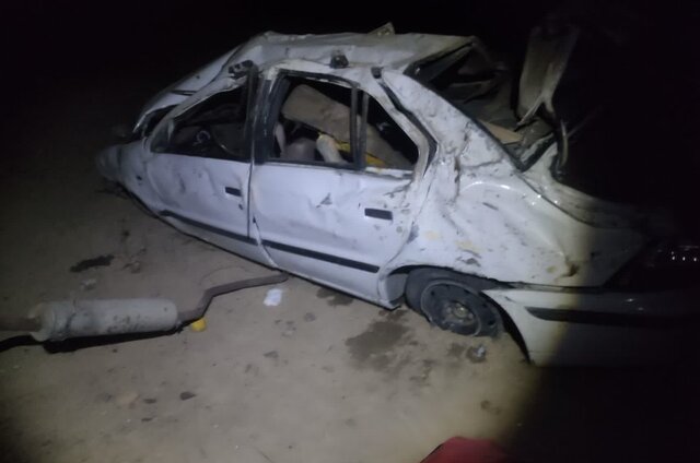 واژگونی خودروی سمند یک فوتی بر جا گذاشت