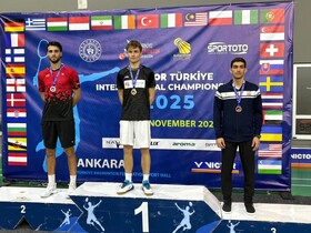 برنز بدمینتون‌باز ایرانی در فیوچر سریز ترکیه