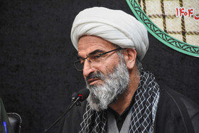 حجت الاسلام و المسلمین مرتضی مطیعی، نماینده ولی فقیه در استان و امام جمعه سمنان در جمع بسیجیان شهرستان سمنان