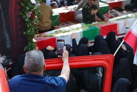 مراسم استقبال از پیکر شهدای گمنام - بجنورد