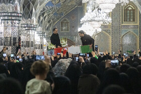 مراسم وداع با ۱۳ شهید گمنام در حرم مطهر رضوی