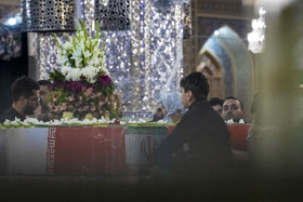 مراسم وداع با ۱۳ شهید گمنام در حرم مطهر رضوی