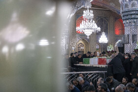 مراسم وداع با ۱۳ شهید گمنام در حرم مطهر رضوی