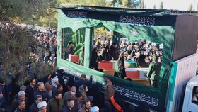 تشییع پیکر شش شهید گمنام در بیرجند همزمان با سالروز شهادت حضرت زهرا(س)