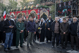 مراسم تشییع پیکرهای ۱۰۰ شهید گمنام - تهران