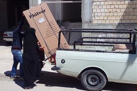 توزیع ۱۳۹ یخچال بین خانواده‌های نیازمند راسک به مناسبت هفته بسیج