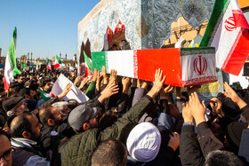 مراسم تشییع پیکرهای ۷ شهدای گمنام - قم