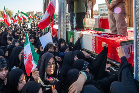 مراسم تشییع پیکرهای ۷ شهدای گمنام - قم