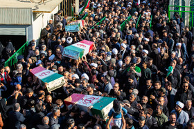 مراسم تشییع پیکرهای ۷ شهدای گمنام - قم